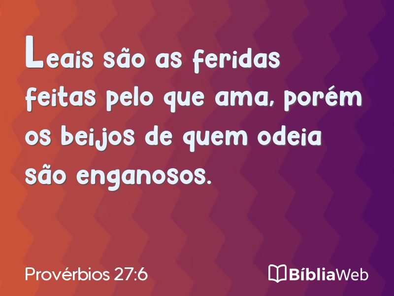 Provérbios 27:6 em imagem para compartilhar