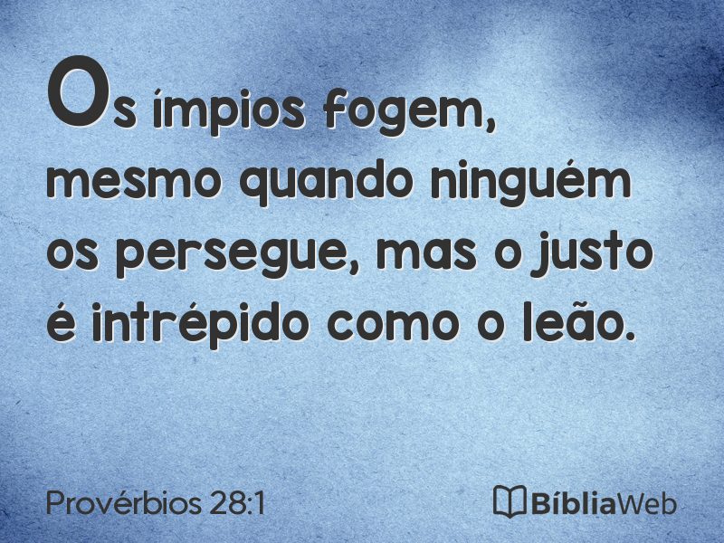 Provérbios 28:1 em imagem para compartilhar
