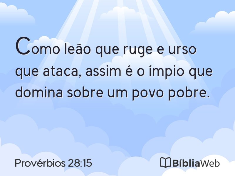Provérbios 28:15 em imagem para compartilhar
