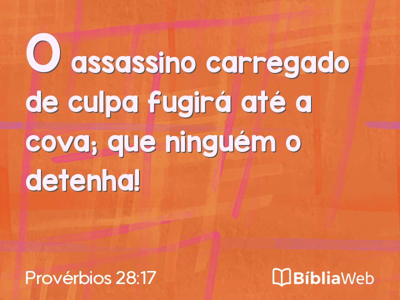 Provérbios 28:17 em imagem para compartilhar