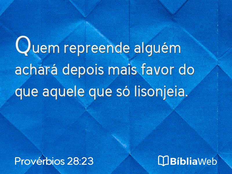 Provérbios 28:23 em imagem para compartilhar