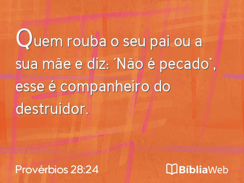 Provérbios 28:24 em imagem para compartilhar