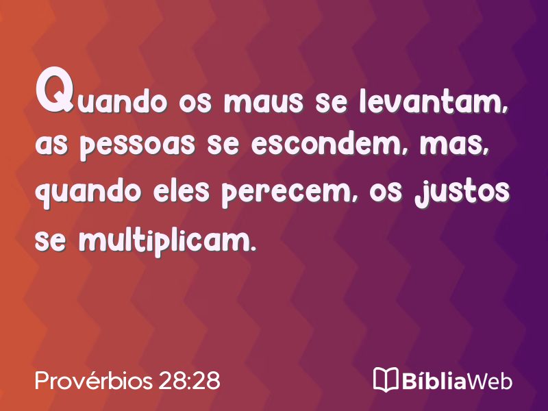 Provérbios 28:28 em imagem para compartilhar