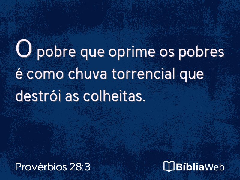 Provérbios 28:3 em imagem para compartilhar