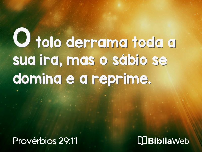 Provérbios 29:11 em imagem para compartilhar