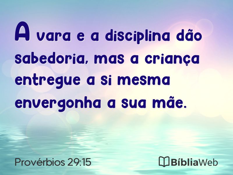 Provérbios 29:15 em imagem para compartilhar