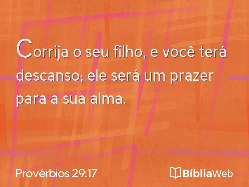 Provérbios 29:17 em imagem para compartilhar