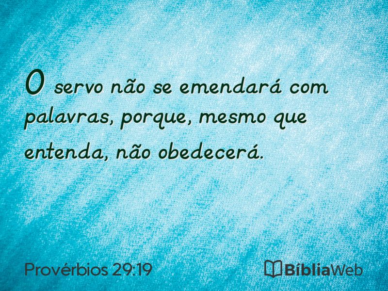 Provérbios 29:19 em imagem para compartilhar