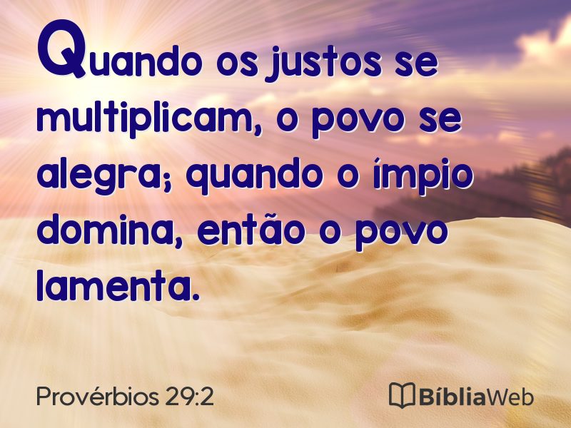 Provérbios 29:2 em imagem para compartilhar