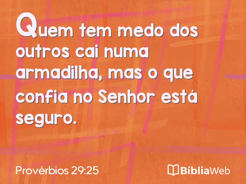 Provérbios 29:25 em imagem para compartilhar