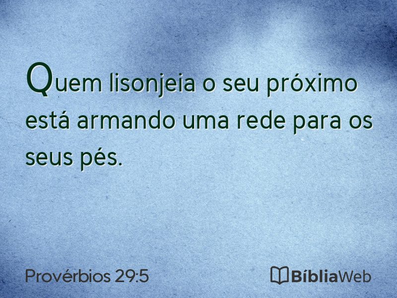 Provérbios 29:5 em imagem para compartilhar