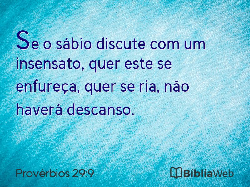 Provérbios 29:9 em imagem para compartilhar