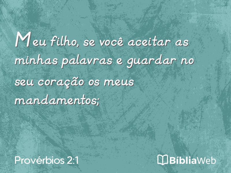 Provérbios 2:1 em imagem para compartilhar