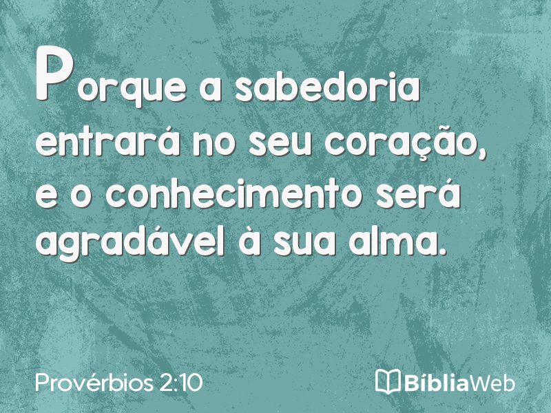 Provérbios 2:10 em imagem para compartilhar