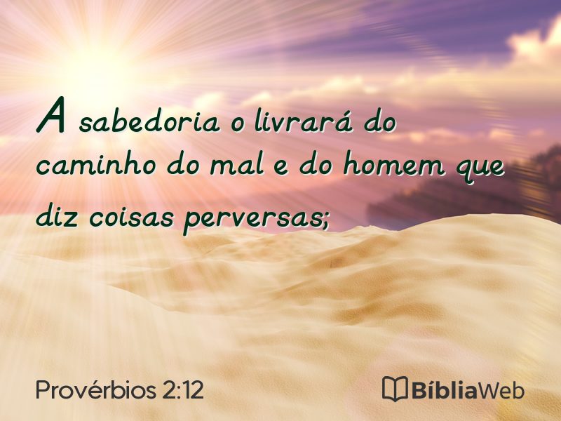 Provérbios 2:12 em imagem para compartilhar