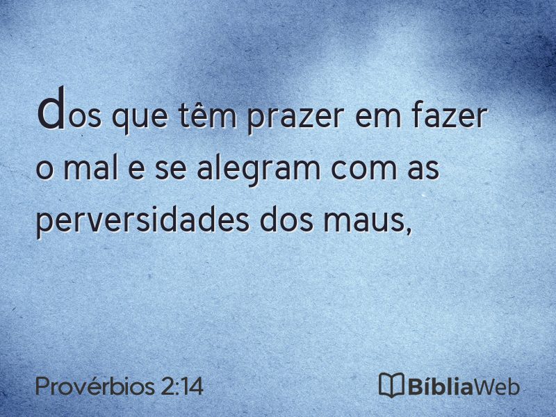 Provérbios 2:14 em imagem para compartilhar