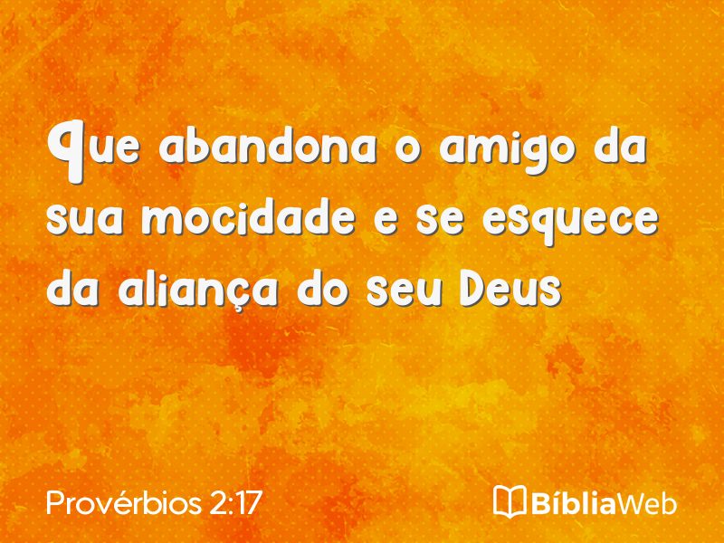 Provérbios 2:17 em imagem para compartilhar