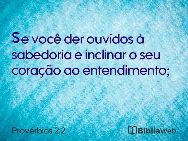 Provérbios 2:2 em imagem para compartilhar