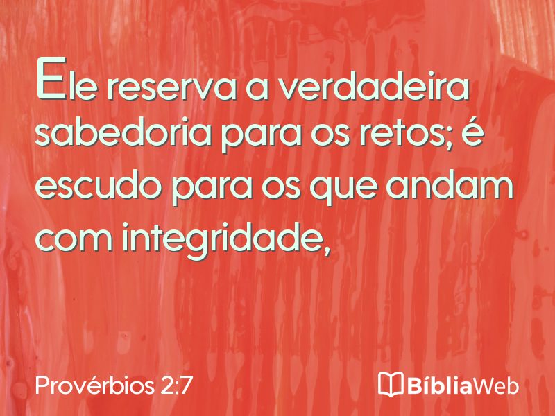 Provérbios 2:7 em imagem para compartilhar