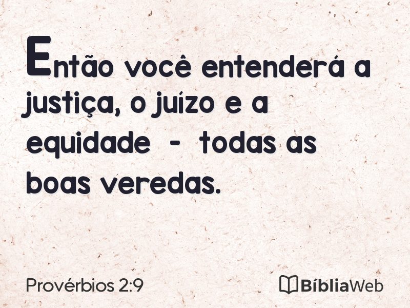 Provérbios 2:9 em imagem para compartilhar