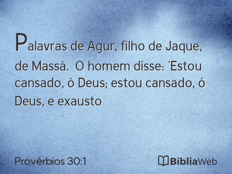 Provérbios 30:1 em imagem para compartilhar