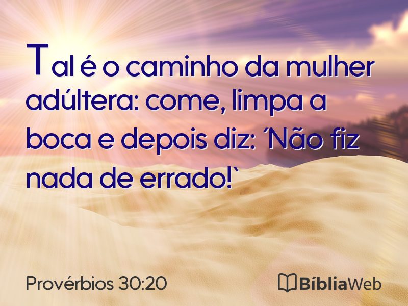 Provérbios 30:20 em imagem para compartilhar