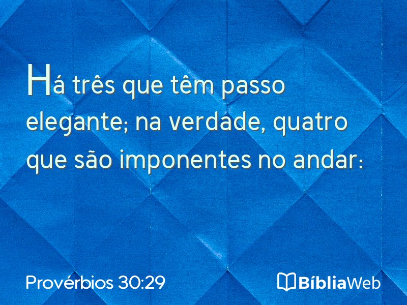 Provérbios 30:29 em imagem para compartilhar