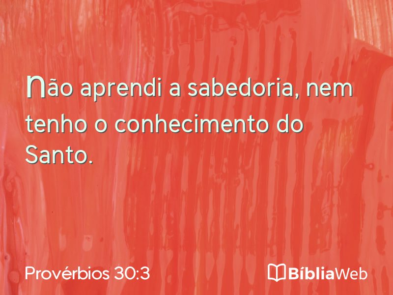 Provérbios 30:3 em imagem para compartilhar
