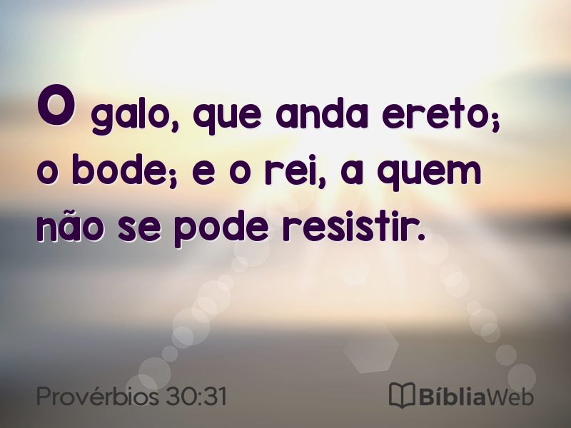 Provérbios 30:31 em imagem para compartilhar