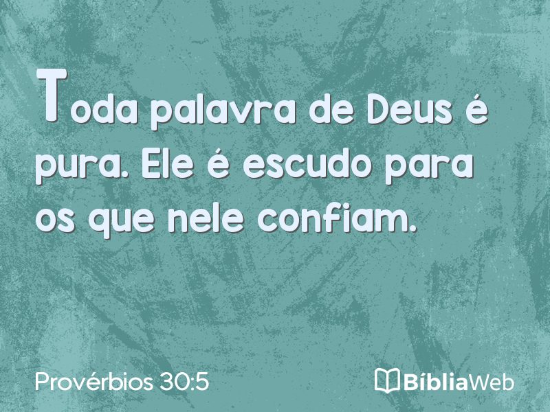Provérbios 30:5 em imagem para compartilhar