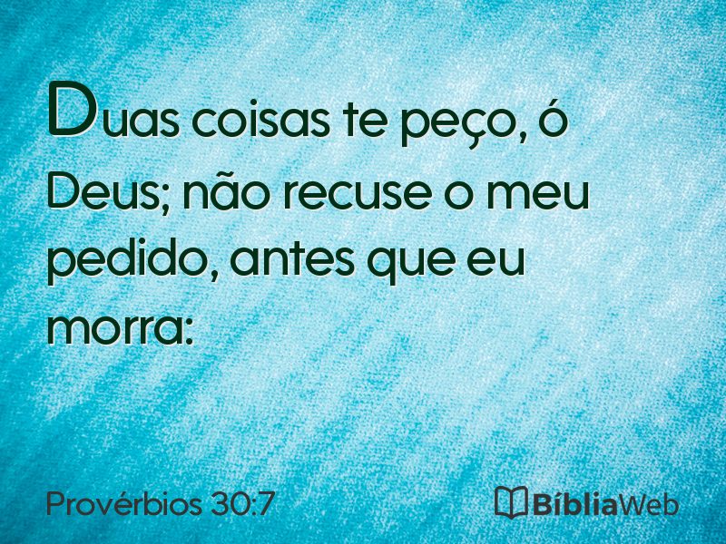 Provérbios 30:7 em imagem para compartilhar