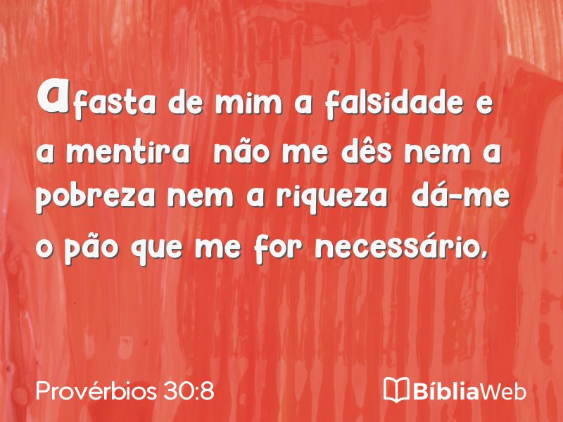 Provérbios 30:8 em imagem para compartilhar