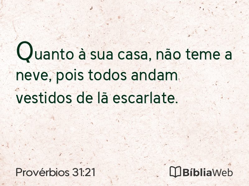 Provérbios 31:21 em imagem para compartilhar