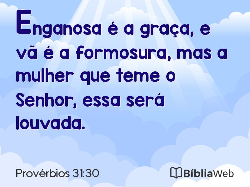 Provérbios 31:30 em imagem para compartilhar