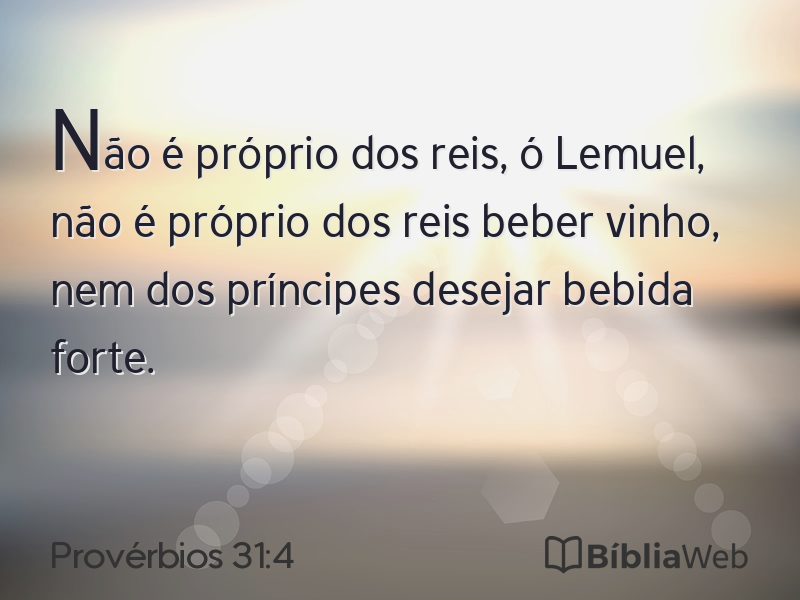 Provérbios 31:4 em imagem para compartilhar