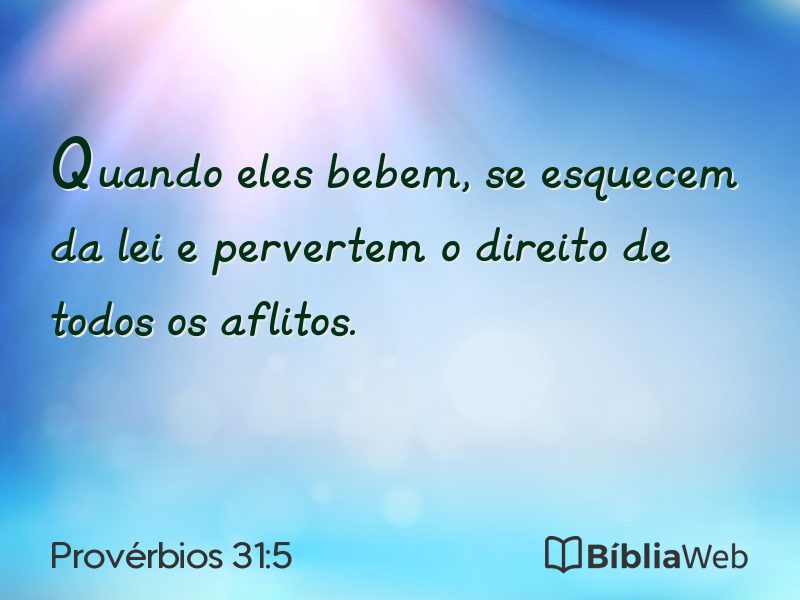 Provérbios 31:5 em imagem para compartilhar