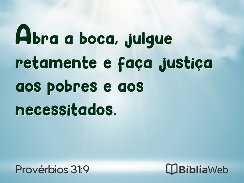 Provérbios 31:9 em imagem para compartilhar