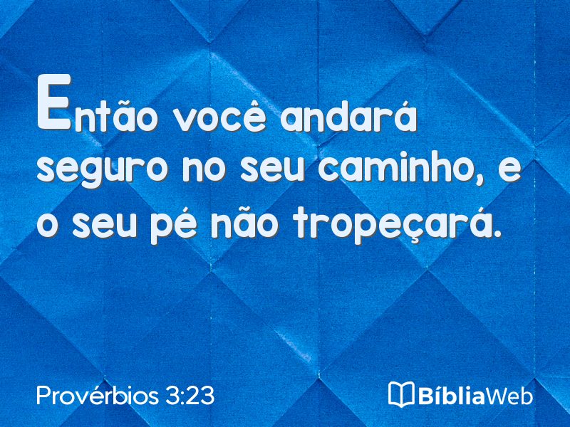Provérbios 3:23 em imagem para compartilhar