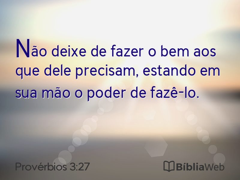 Provérbios 3:27 em imagem para compartilhar