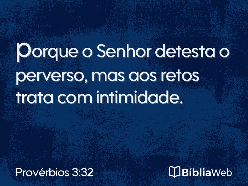 Provérbios 3:32 em imagem para compartilhar