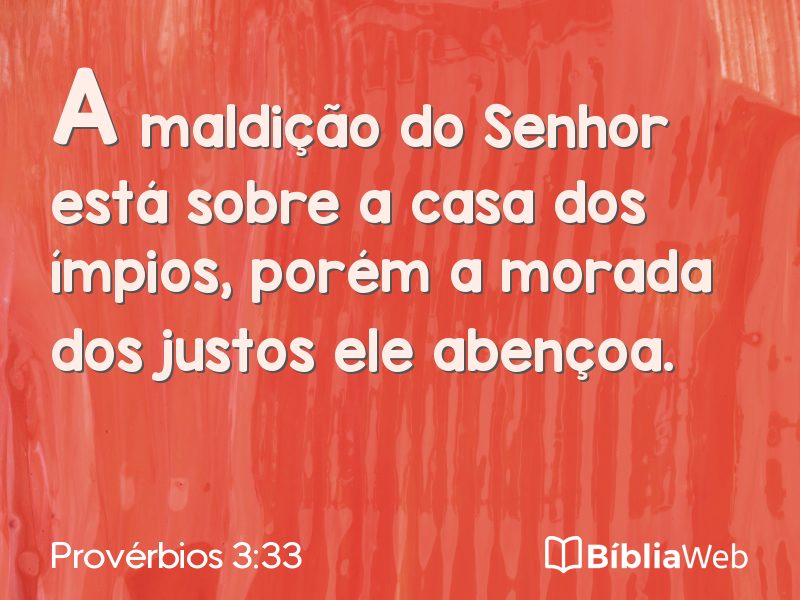 Provérbios 3:33 em imagem para compartilhar