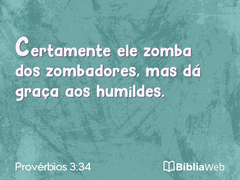 Provérbios 3:34 em imagem para compartilhar