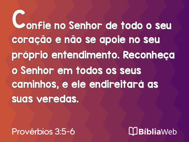 Provérbios 3:5-6 em imagem para compartilhar