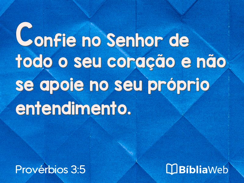 Provérbios 3:5 em imagem para compartilhar