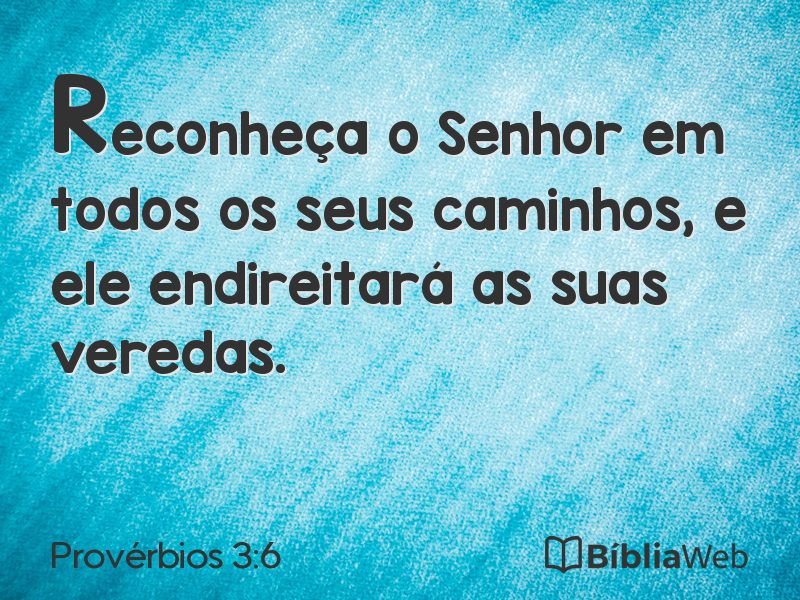 Provérbios 3:6 em imagem para compartilhar