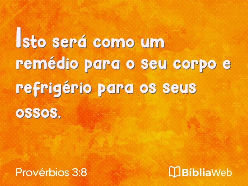 Provérbios 3:8 em imagem para compartilhar