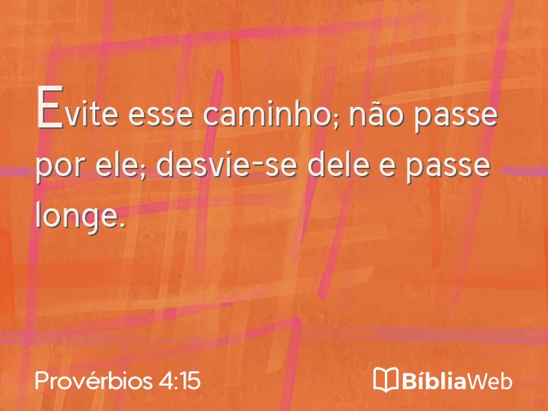 Provérbios 4:15 em imagem para compartilhar