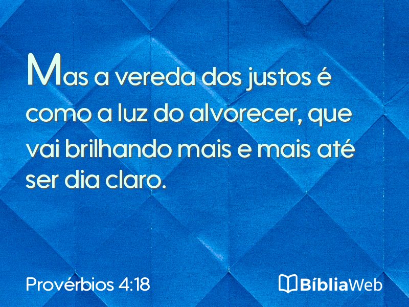Provérbios 4:18 em imagem para compartilhar