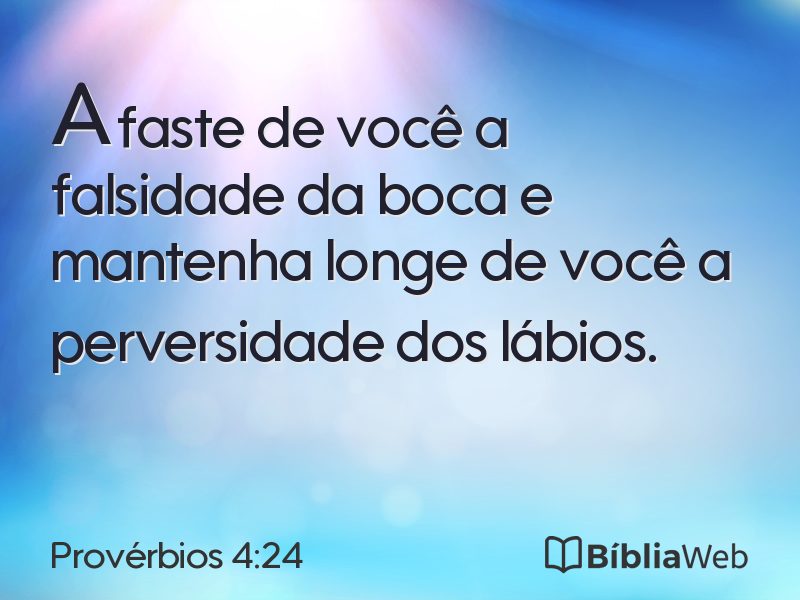 Provérbios 4:24 em imagem para compartilhar