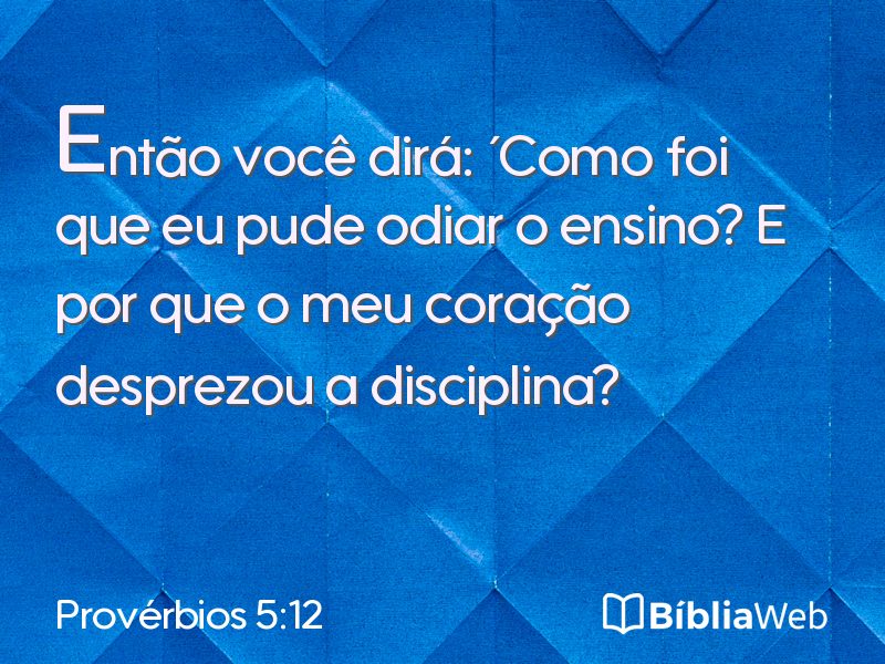 Provérbios 5:12 em imagem para compartilhar